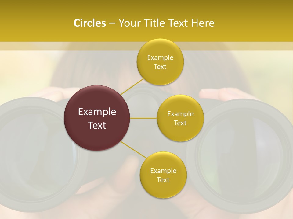 Surveillance Spectator Girl PowerPoint Template