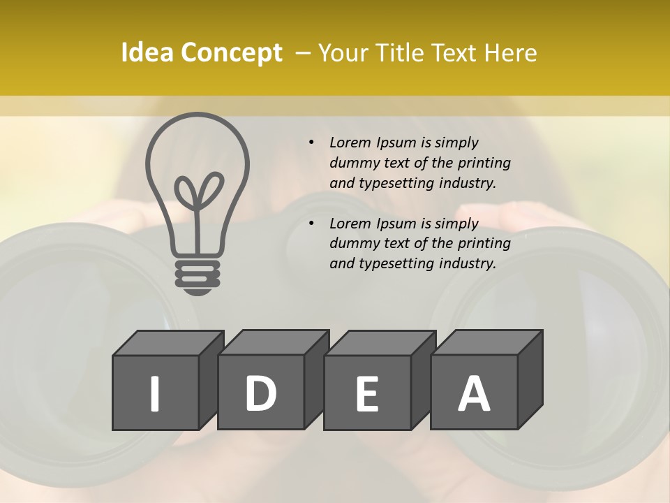 Surveillance Spectator Girl PowerPoint Template