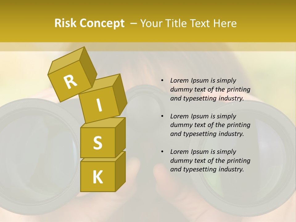 Surveillance Spectator Girl PowerPoint Template