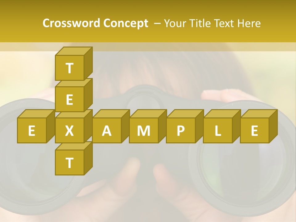 Surveillance Spectator Girl PowerPoint Template