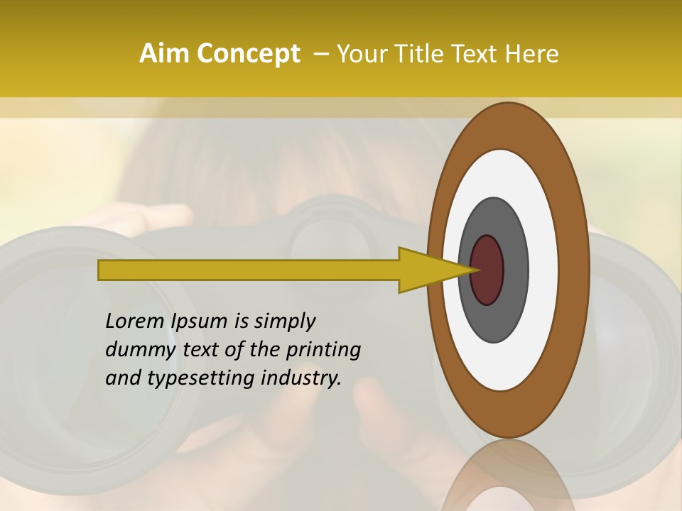 Surveillance Spectator Girl PowerPoint Template