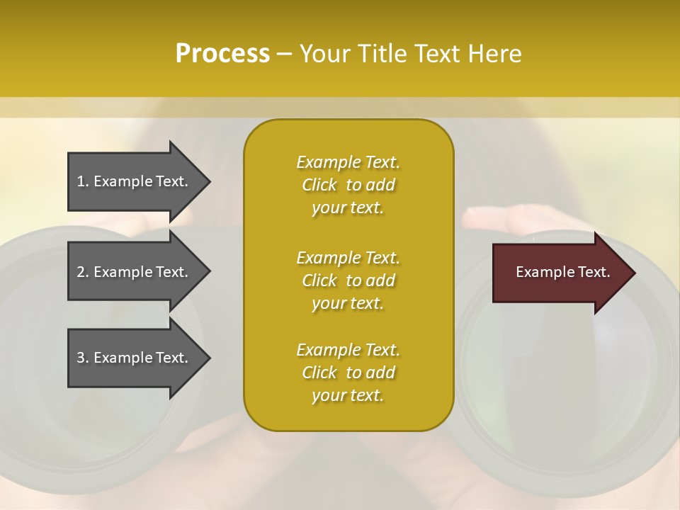 Surveillance Spectator Girl PowerPoint Template