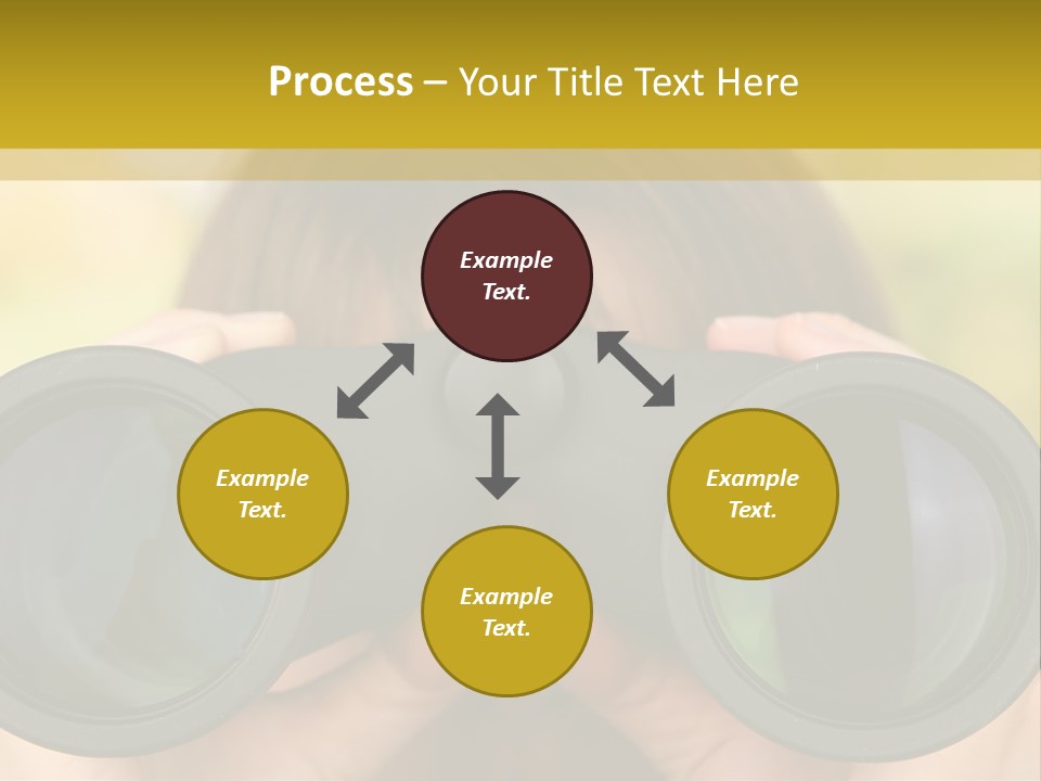 Surveillance Spectator Girl PowerPoint Template