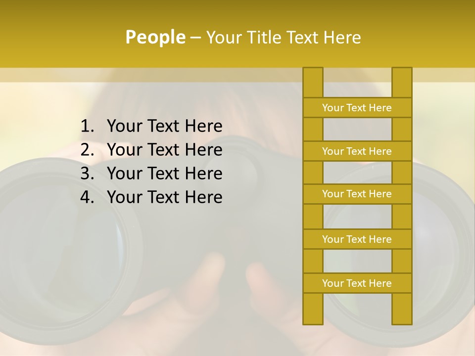 Surveillance Spectator Girl PowerPoint Template