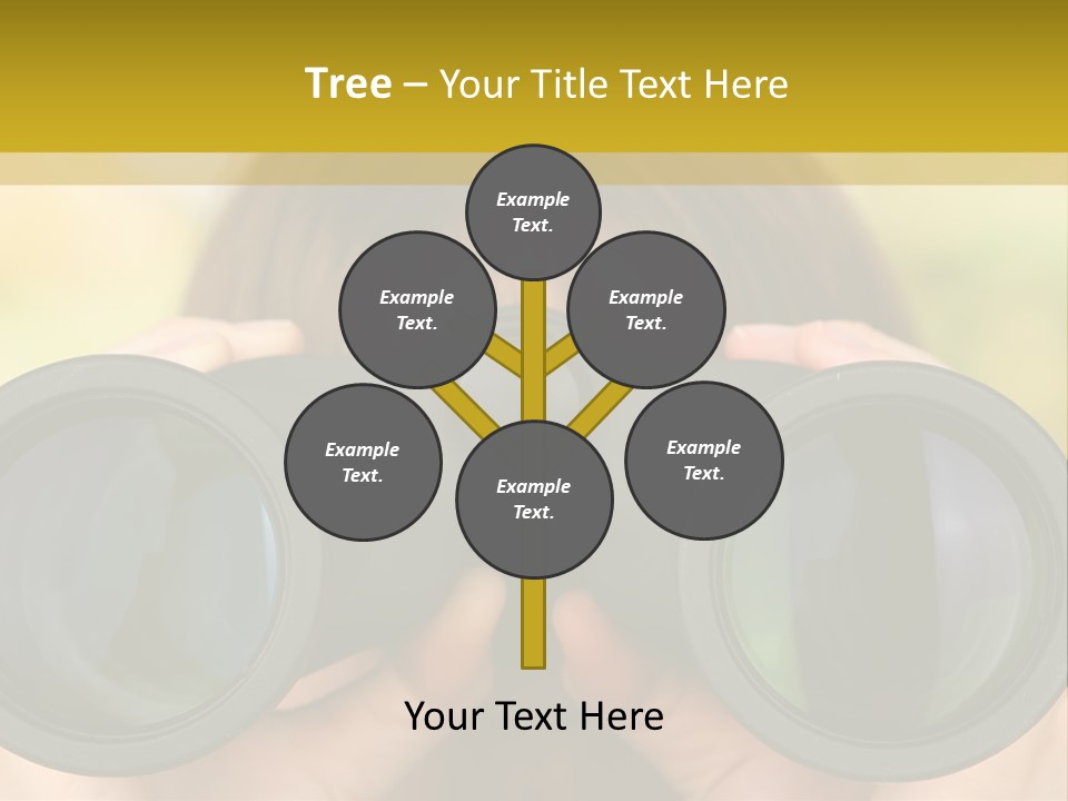 Surveillance Spectator Girl PowerPoint Template