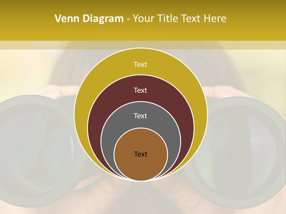 Surveillance Spectator Girl PowerPoint Template