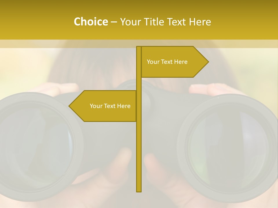 Surveillance Spectator Girl PowerPoint Template