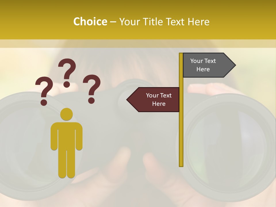 Surveillance Spectator Girl PowerPoint Template