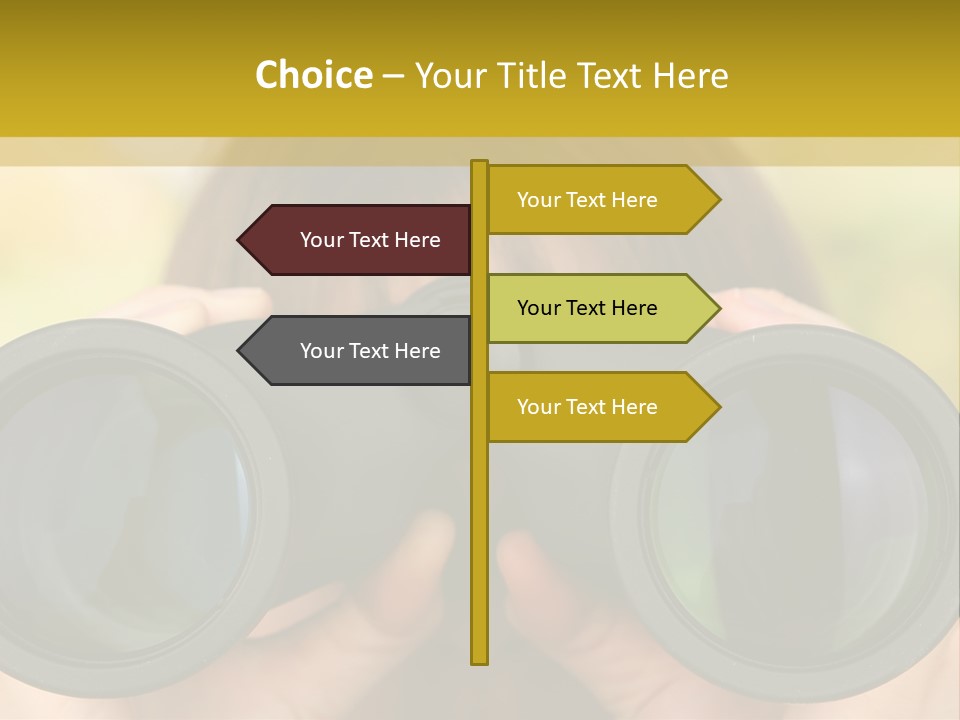 Surveillance Spectator Girl PowerPoint Template