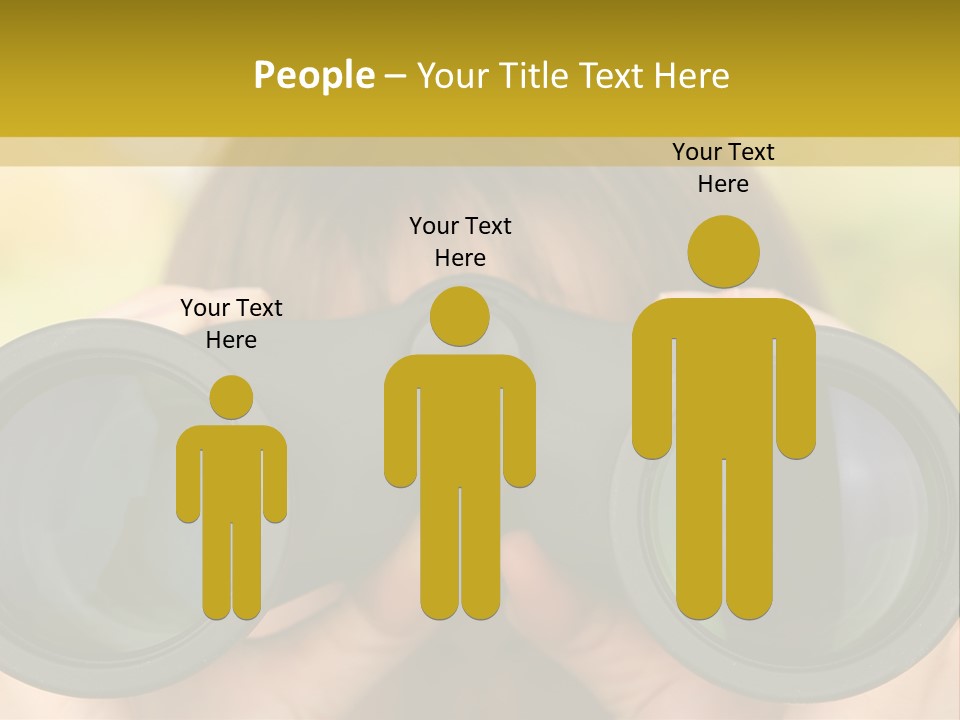 Surveillance Spectator Girl PowerPoint Template