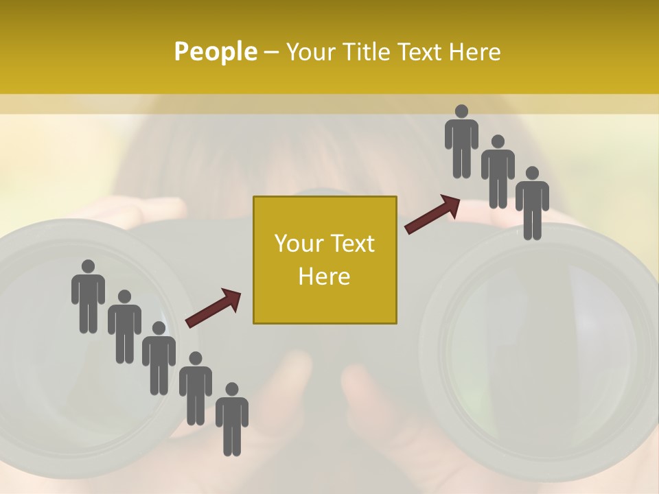 Surveillance Spectator Girl PowerPoint Template