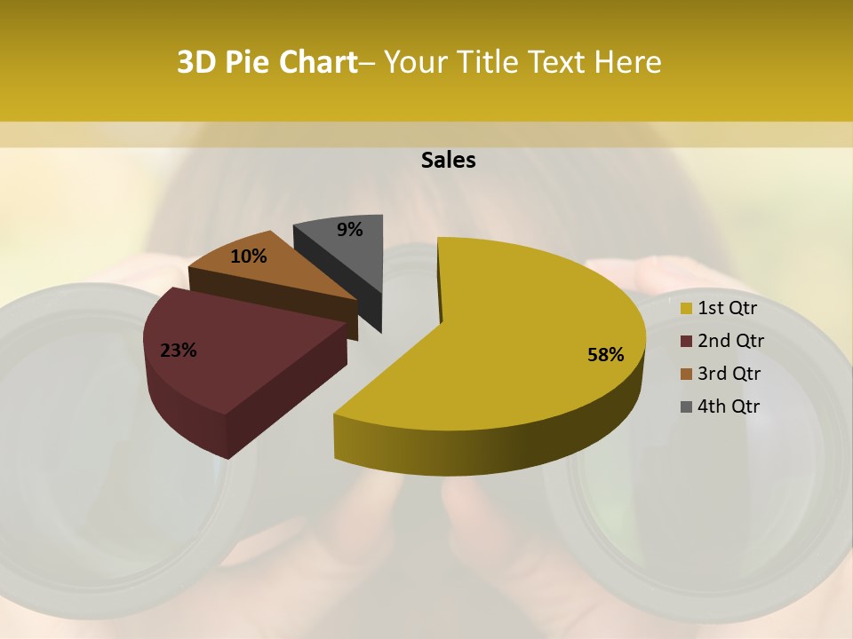 Surveillance Spectator Girl PowerPoint Template