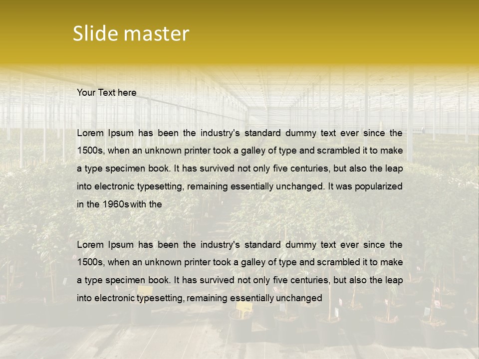 Pot Greenhouse Sepals PowerPoint Template