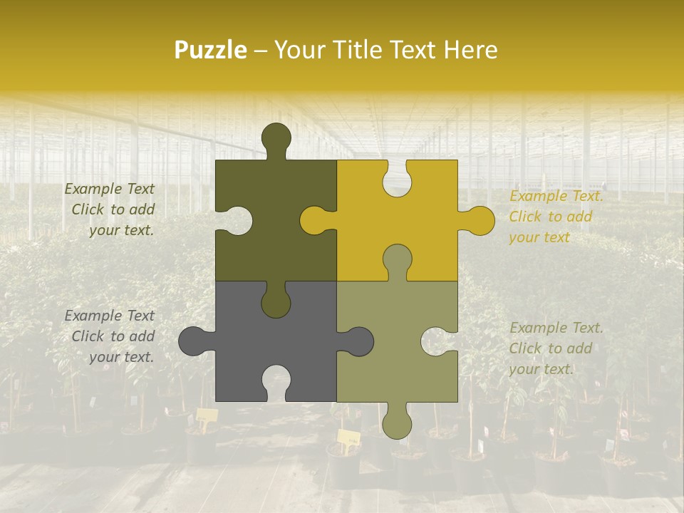 Pot Greenhouse Sepals PowerPoint Template