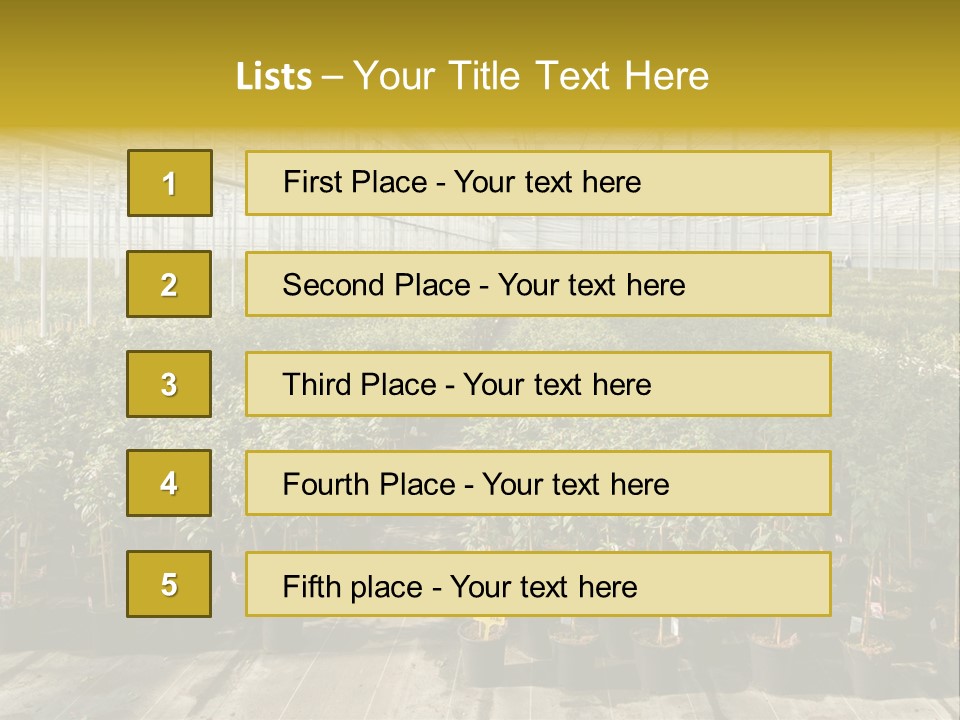 Pot Greenhouse Sepals PowerPoint Template