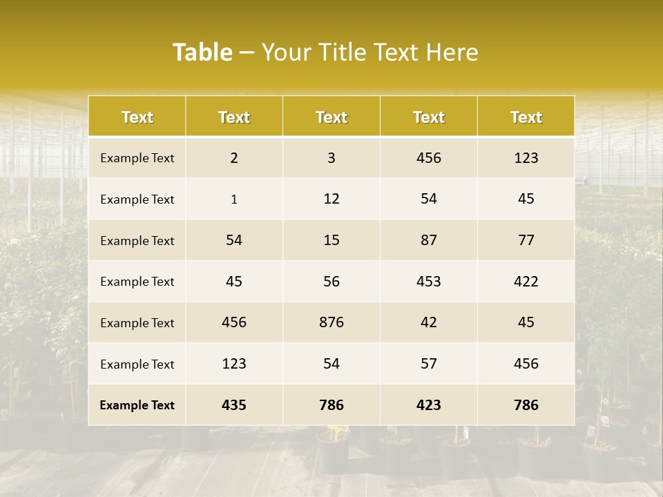 Pot Greenhouse Sepals PowerPoint Template
