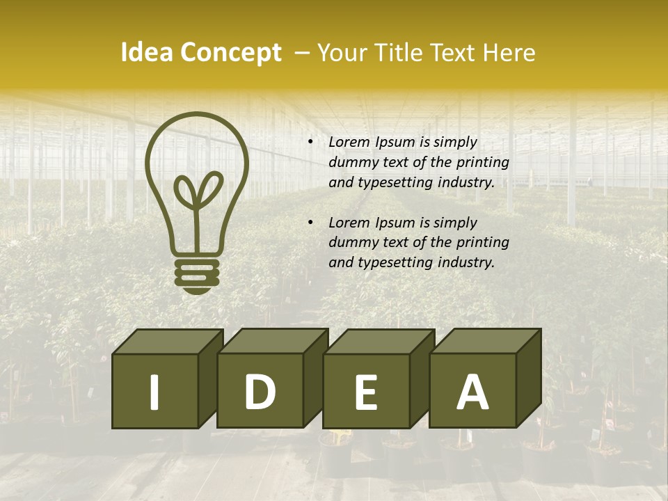 Pot Greenhouse Sepals PowerPoint Template