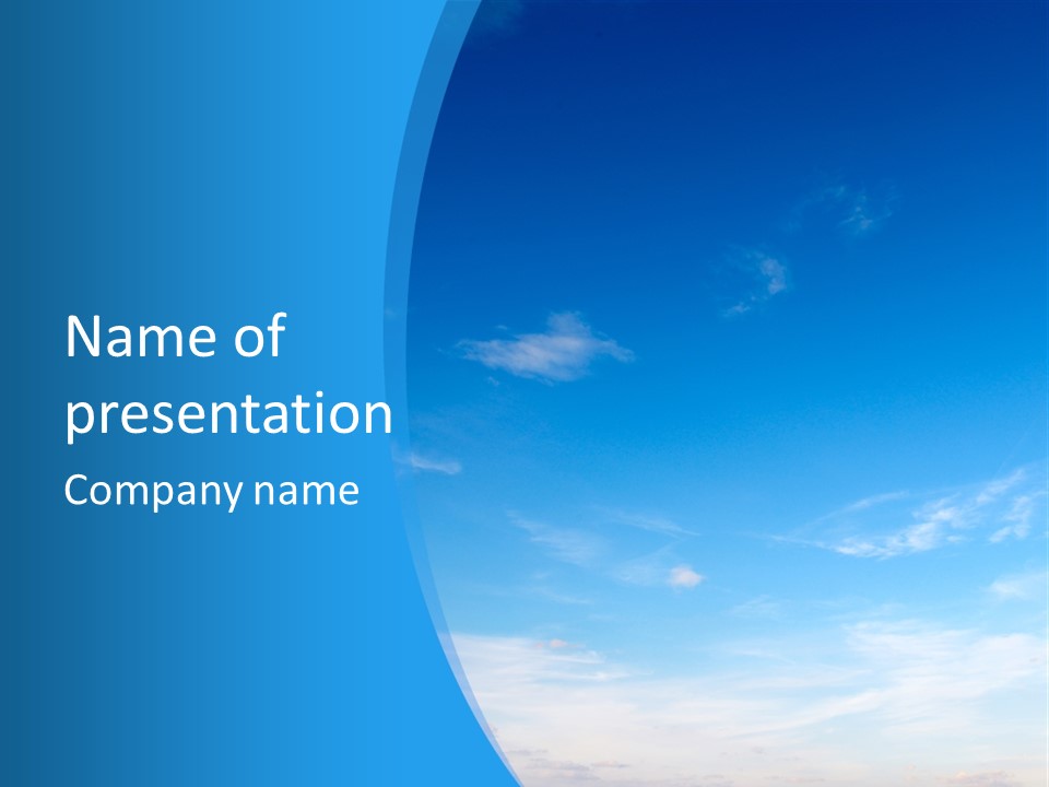 Cloudiness Azure Nimbi PowerPoint Template