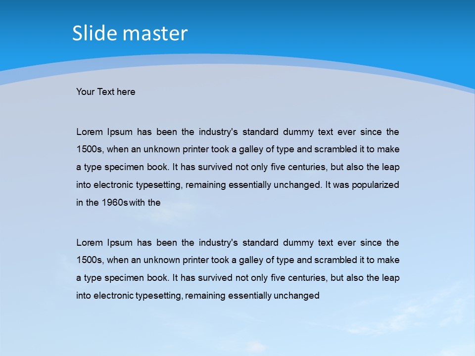 Cloudiness Azure Nimbi PowerPoint Template