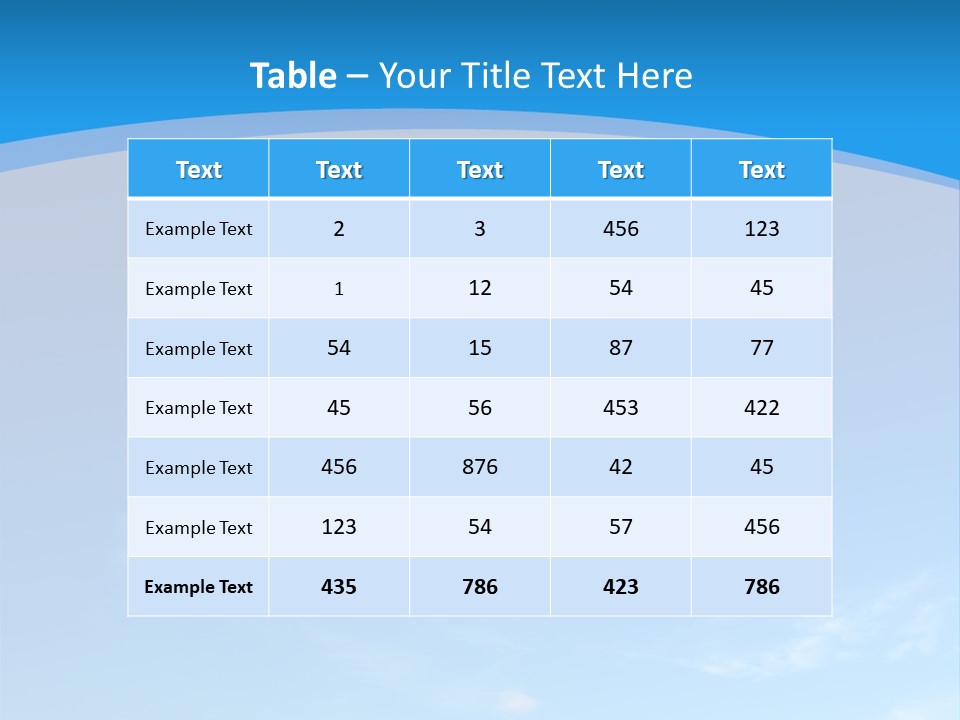 Cloudiness Azure Nimbi PowerPoint Template