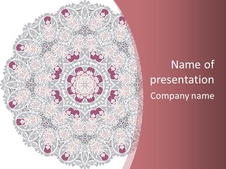 Vector Shawl Fractal PowerPoint Template