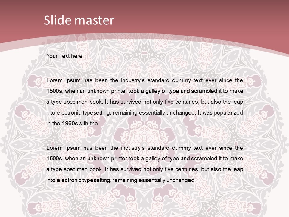 Vector Shawl Fractal PowerPoint Template