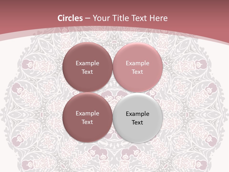 Vector Shawl Fractal PowerPoint Template