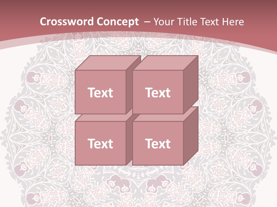 Vector Shawl Fractal PowerPoint Template