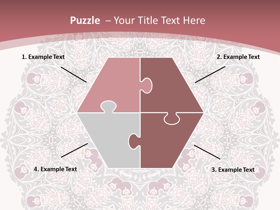 Vector Shawl Fractal PowerPoint Template