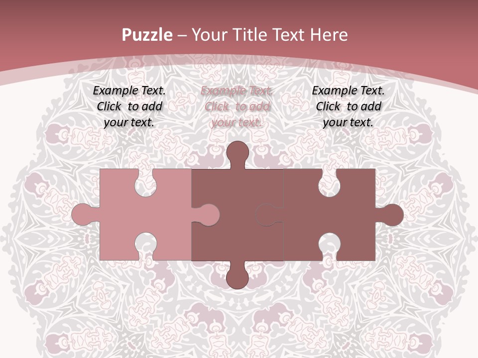 Vector Shawl Fractal PowerPoint Template