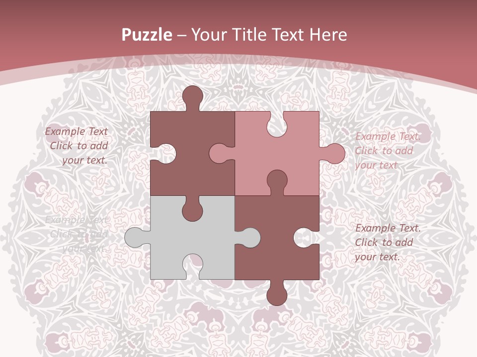 Vector Shawl Fractal PowerPoint Template