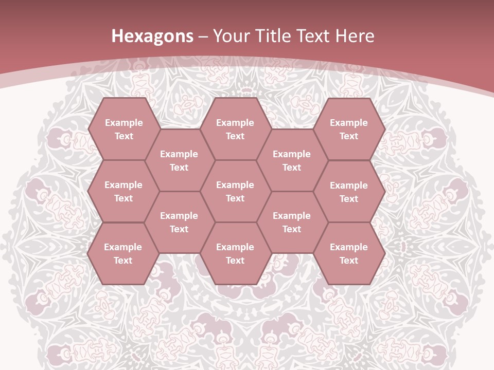 Vector Shawl Fractal PowerPoint Template