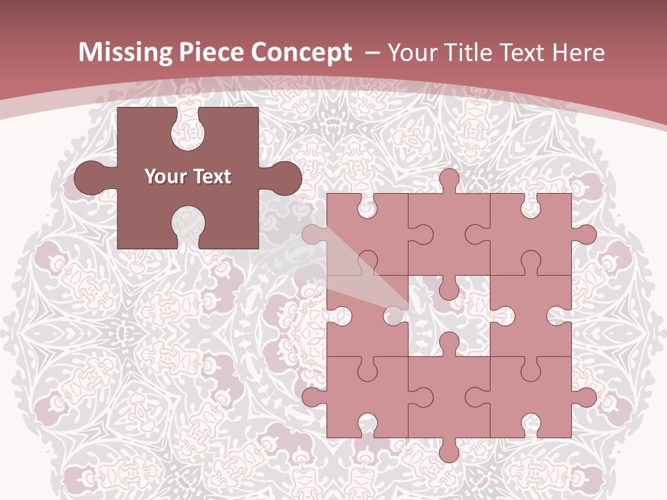 Vector Shawl Fractal PowerPoint Template