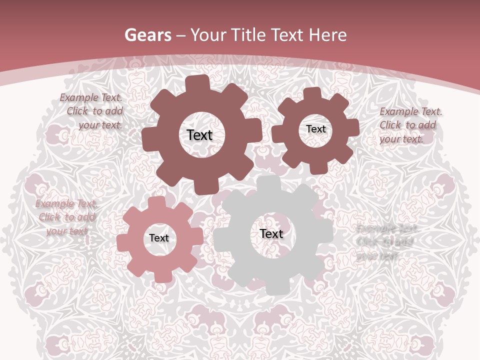 Vector Shawl Fractal PowerPoint Template