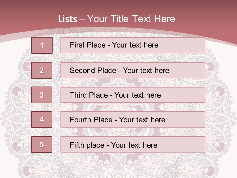 Vector Shawl Fractal PowerPoint Template