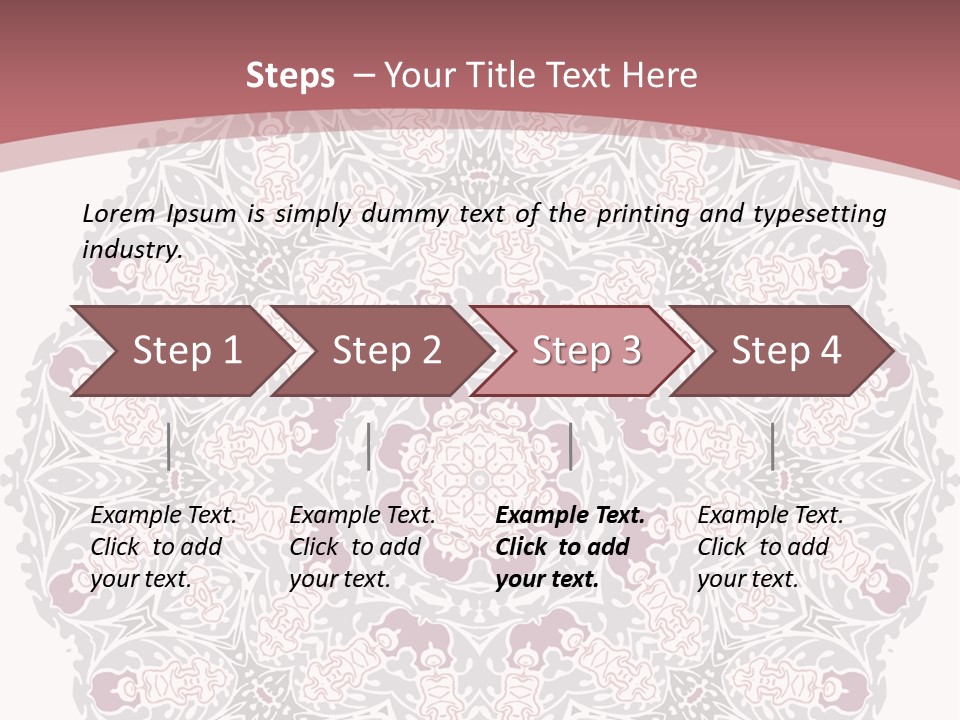 Vector Shawl Fractal PowerPoint Template