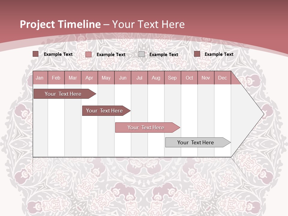 Vector Shawl Fractal PowerPoint Template