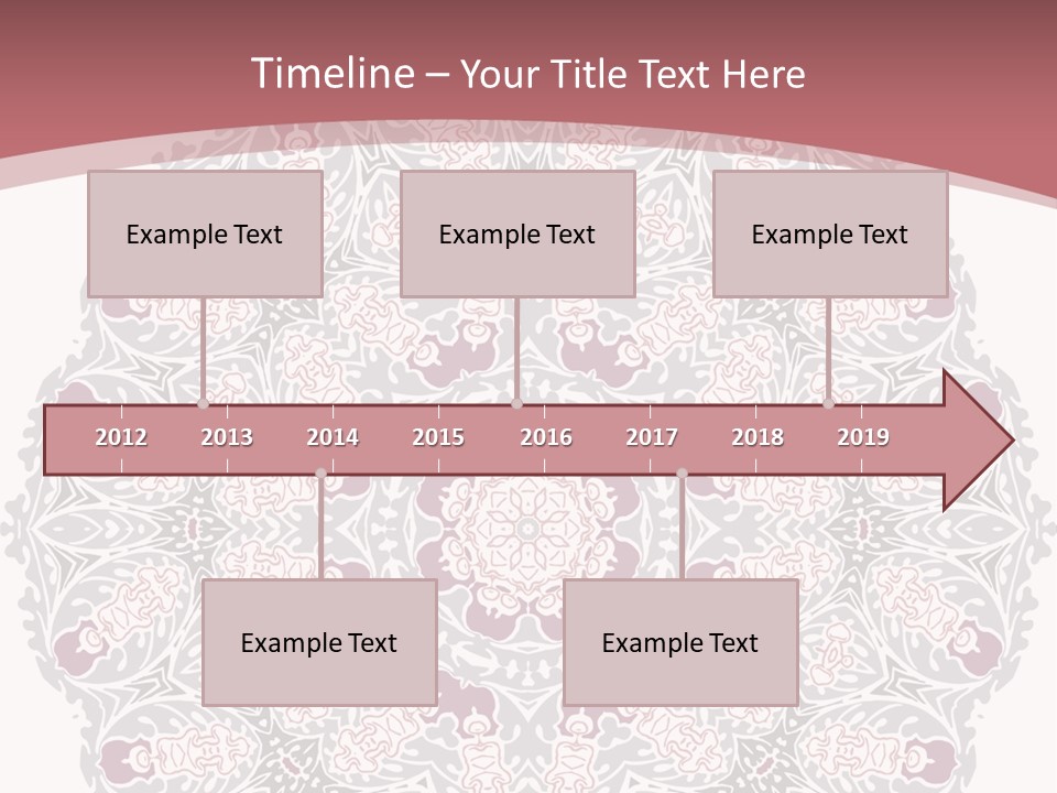 Vector Shawl Fractal PowerPoint Template