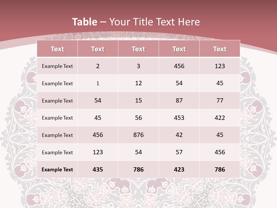 Vector Shawl Fractal PowerPoint Template