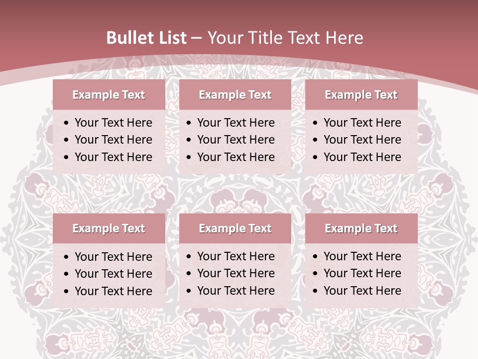 Vector Shawl Fractal PowerPoint Template