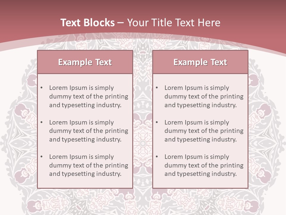 Vector Shawl Fractal PowerPoint Template