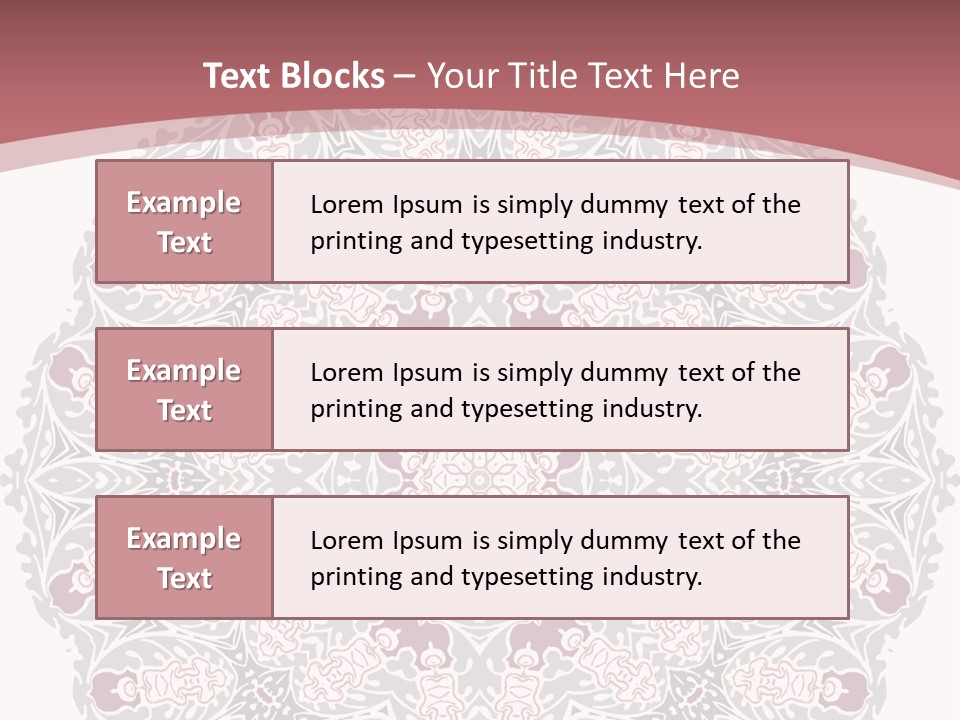 Vector Shawl Fractal PowerPoint Template