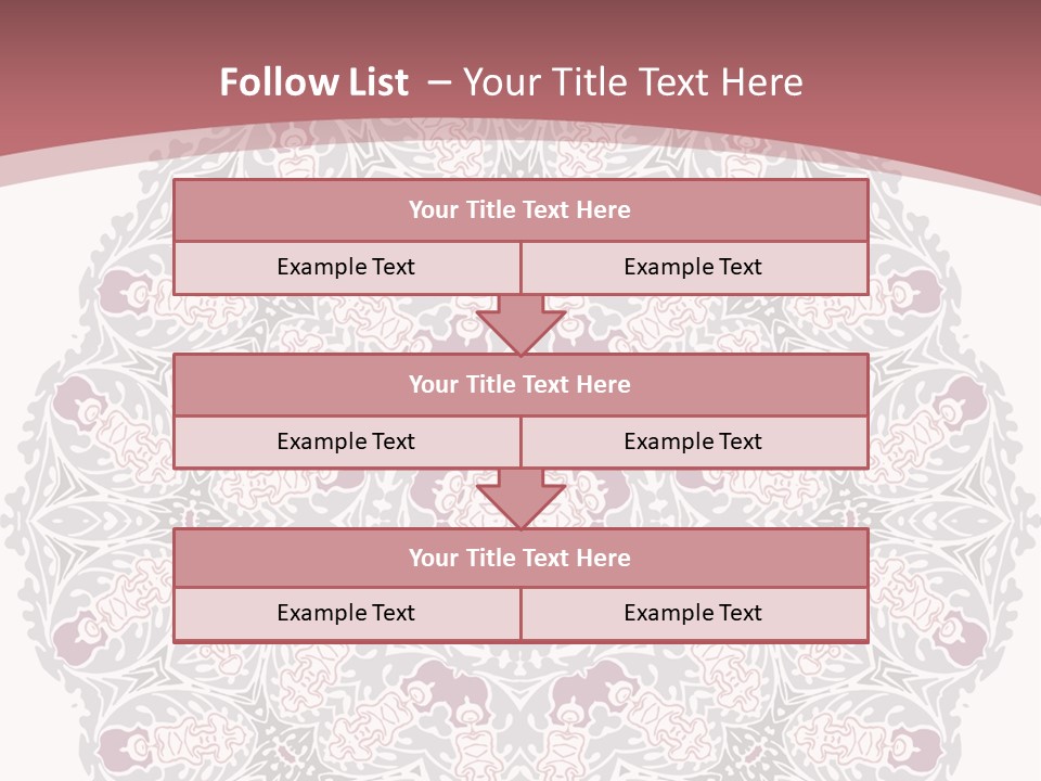 Vector Shawl Fractal PowerPoint Template