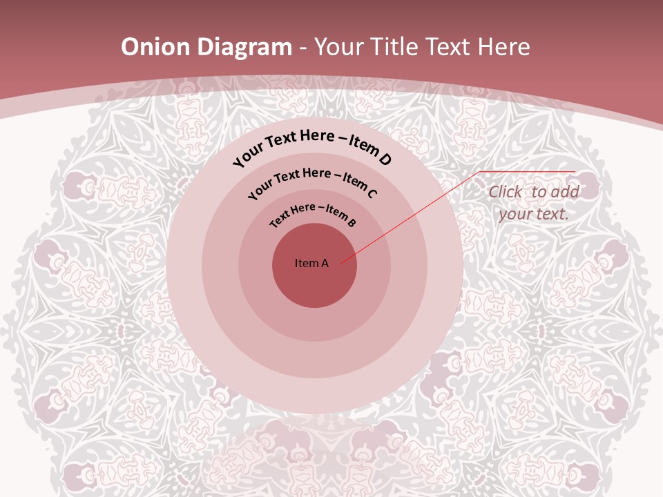 Vector Shawl Fractal PowerPoint Template