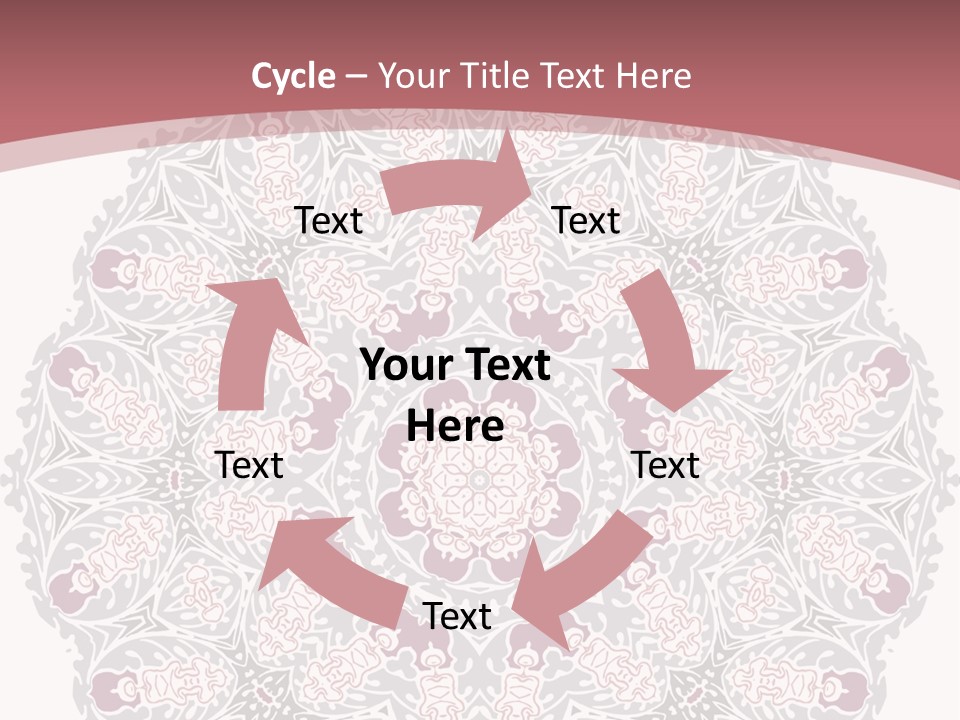 Vector Shawl Fractal PowerPoint Template