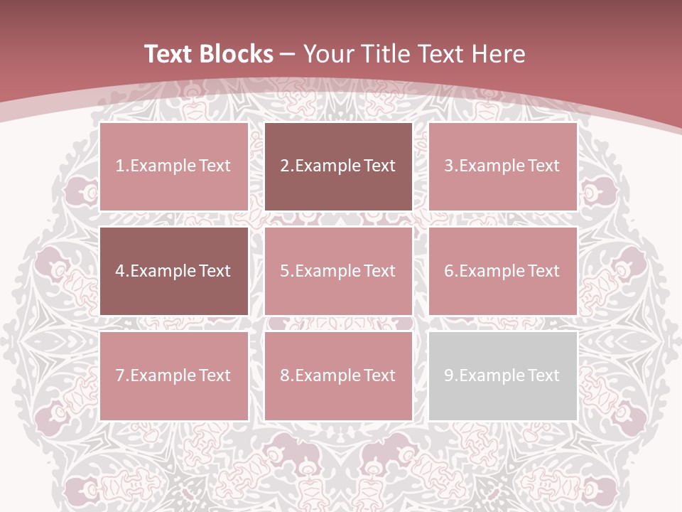 Vector Shawl Fractal PowerPoint Template