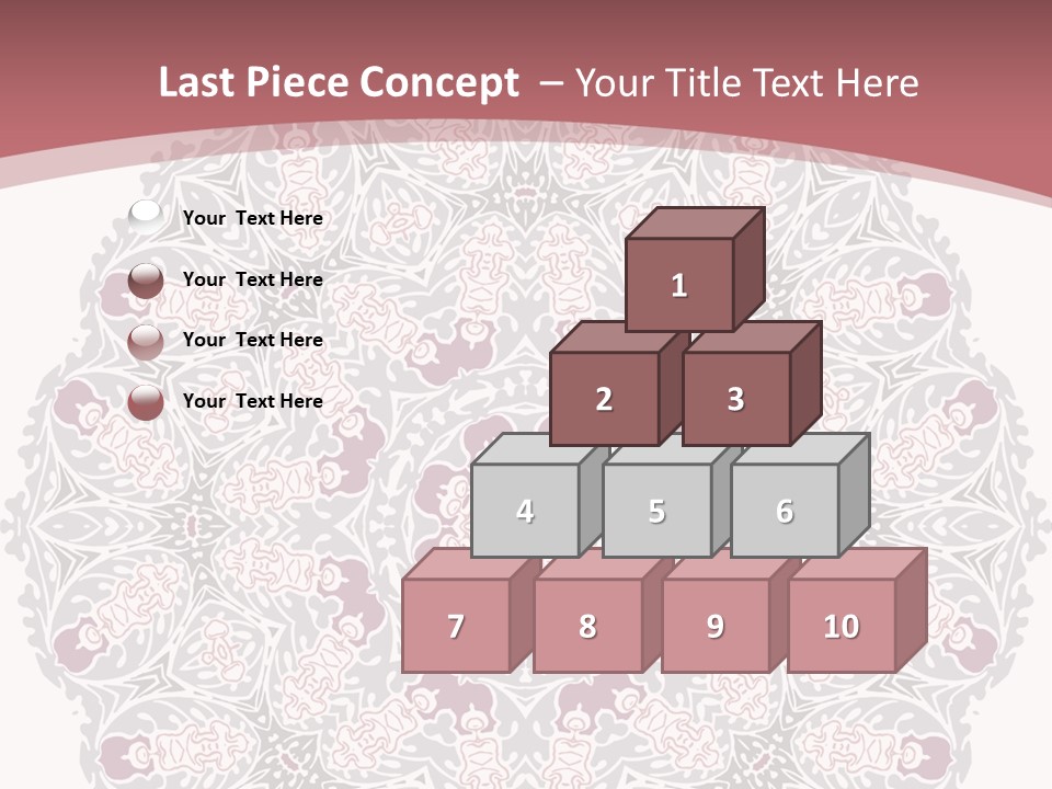 Vector Shawl Fractal PowerPoint Template