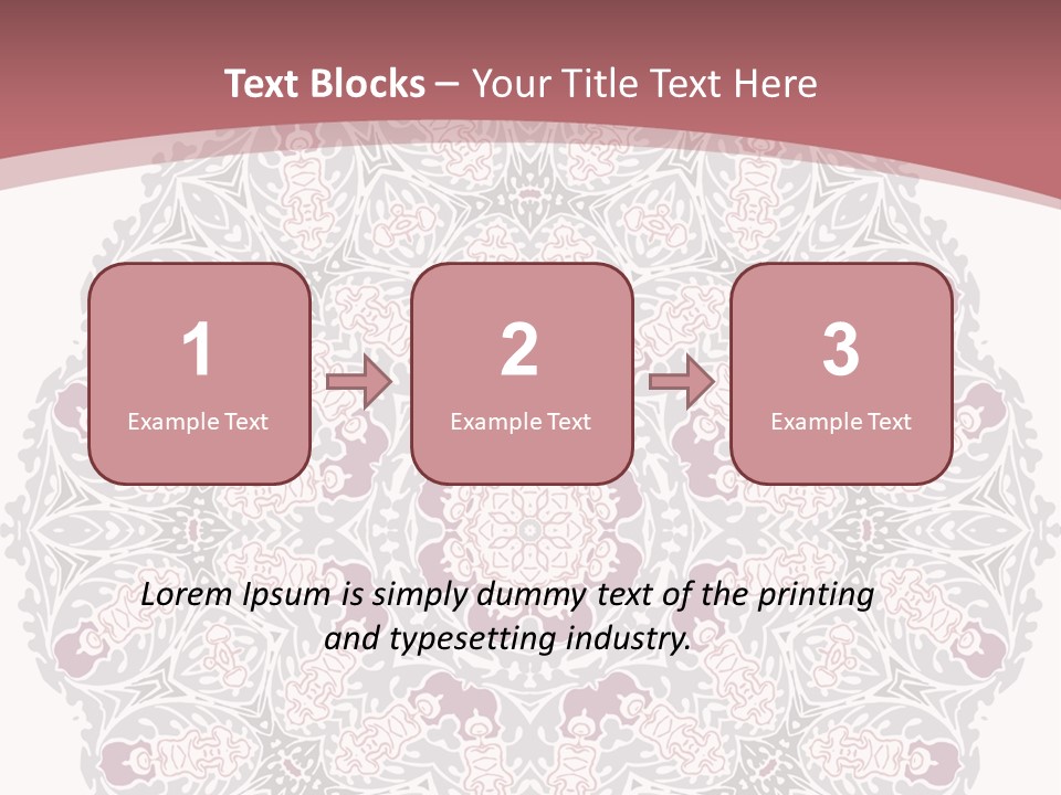 Vector Shawl Fractal PowerPoint Template
