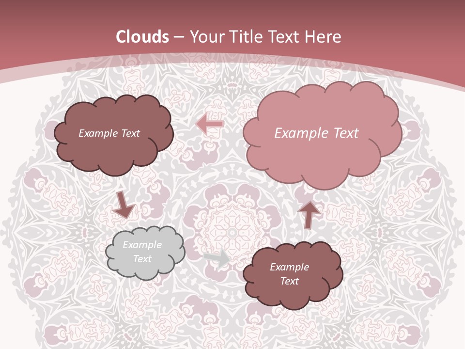 Vector Shawl Fractal PowerPoint Template