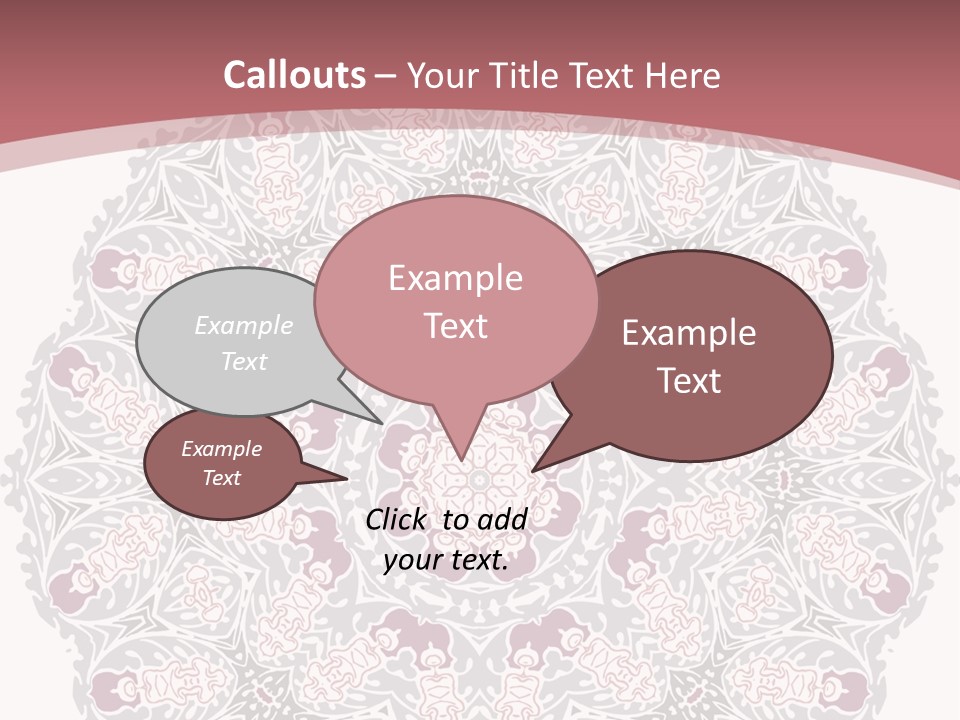 Vector Shawl Fractal PowerPoint Template